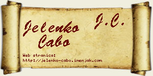Jelenko Cabo vizit kartica